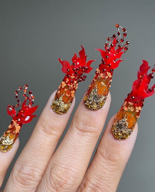 Flaming Nails