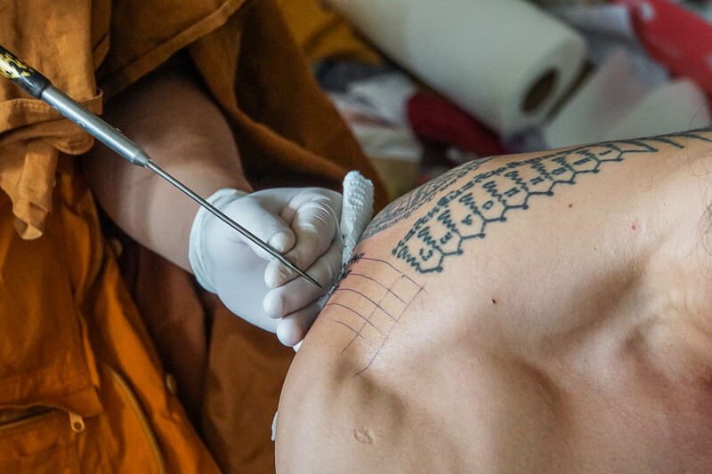 getting a sak yant tattoo