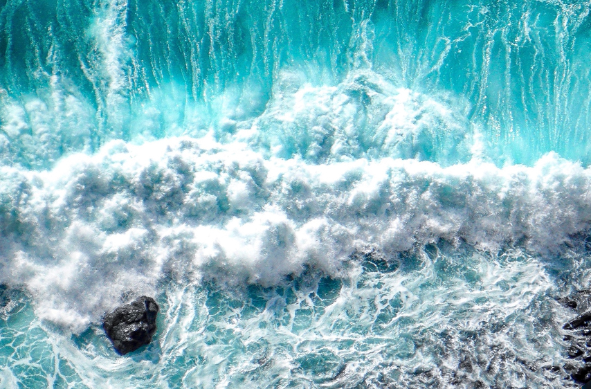 weDo World Oceans Day Image of crashing ocean waves